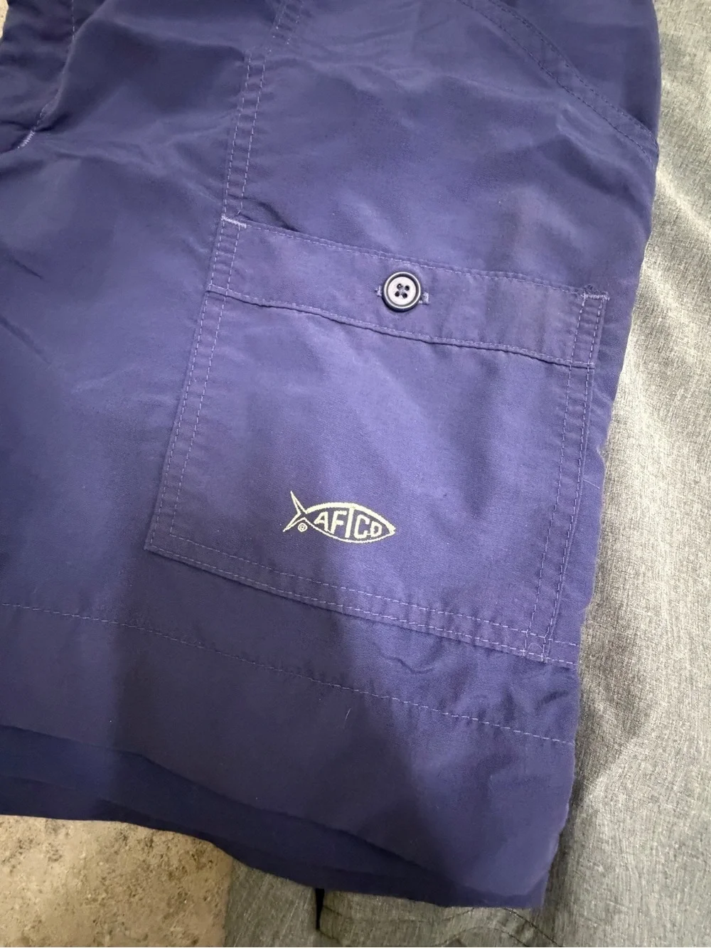 AFTCO Men’s Fishing Shorts Lot of 2 Size 34 Navy Gray Performance Outdoor